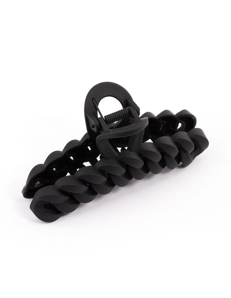 Black Chain Cut Out Hair Claw Clip