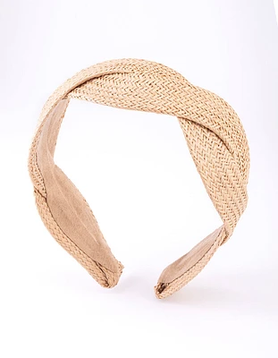Nautral fabric Woven Twisted Headband