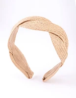 Nautral fabric Woven Twisted Headband