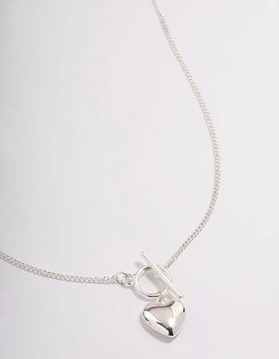 Silver Heart Charm T&O Necklace