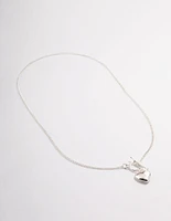 Silver Heart Charm T&O Necklace