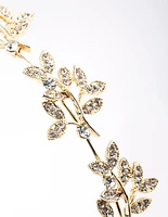 Gold Diamante Leaf Aliceband