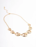 Gold Gradual Twirl Necklace