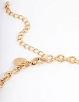 Worn Gold Twirl Choker