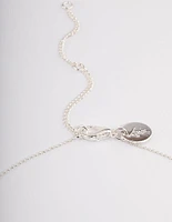 Silver Plated Diamante Lariat Y-Necklace