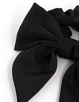 Black Medium Satin Scrunchie