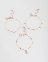 Rose Gold Diamante Fatima Bracelet Pack