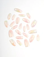 Plastic Pearl Natural Glazed Press On Nails