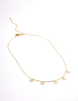 Gold Plated Multi Butterfly Necklace