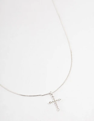 Silver Elegant Cross Necklace