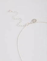 Silver Twisted Circle Necklace