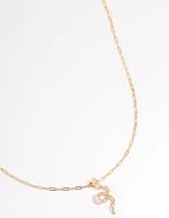 Gold Bling Snake Necklace