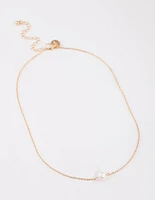 Gold Freshwater Pearl Necklace