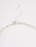 Silver Intertwined Chain Necklace