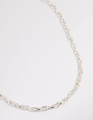 Silver Intertwined Chain Necklace