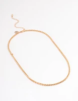 Gold Wheat Chain Necklace