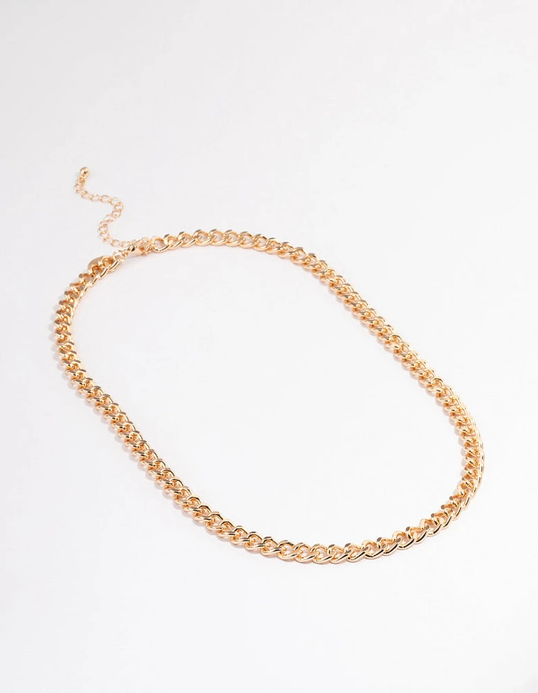 Gold Classic Curb Chain Necklace