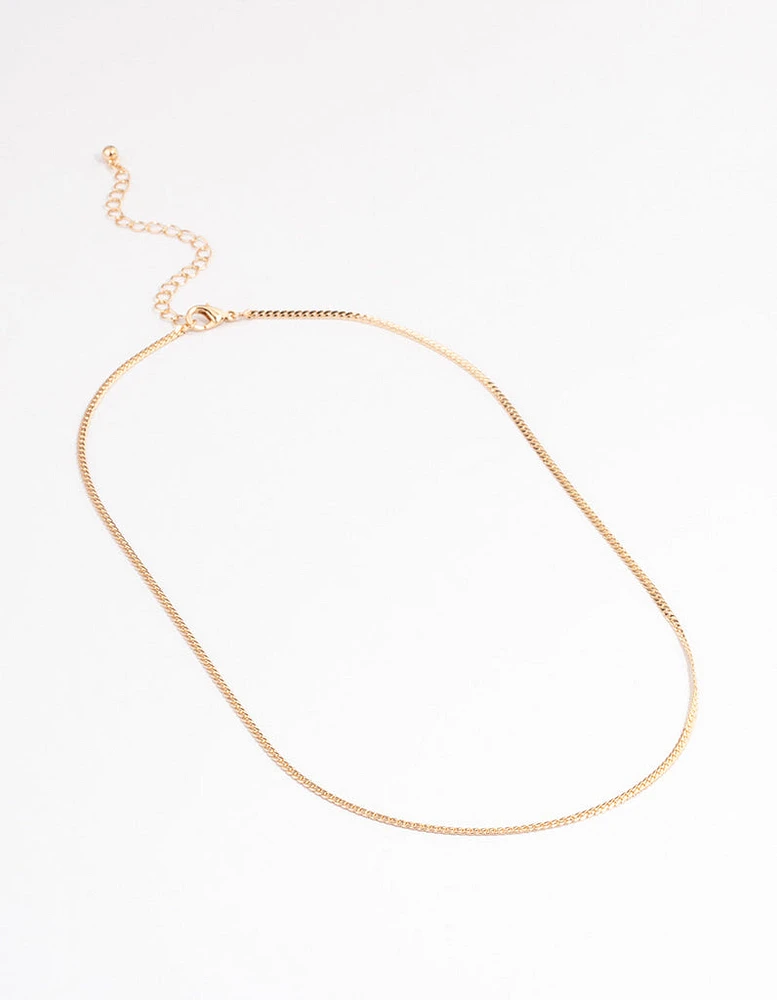 Gold Classic Wheat Chain Necklace