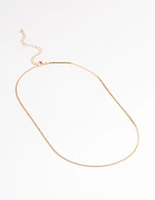 Gold Classic Wheat Chain Necklace