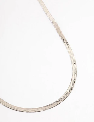 Rhodium Classic Snake Chain Necklace