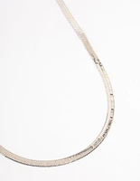 Rhodium Classic Snake Chain Necklace