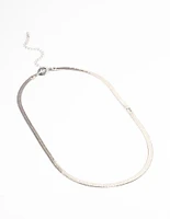 Rhodium Classic Snake Chain Necklace