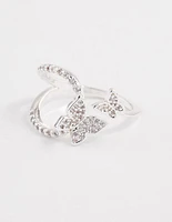 Silver Flying Butterfly Ring