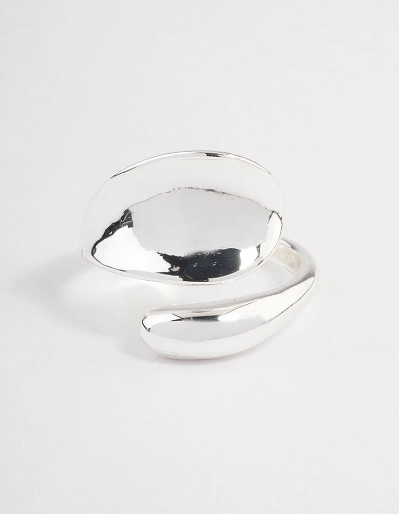 Silver Plated Bold Wrap Ring