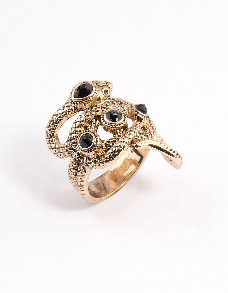 Black Wrap Snake Ring