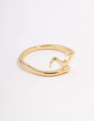 Gold Plated Mini Snake Ring