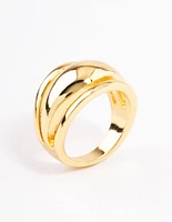 Gold Plated Domed Statement Ring