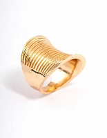 Gold Elongated Band Ring