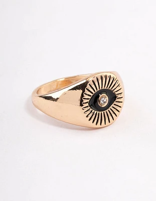 Black Gazing Eye Ring