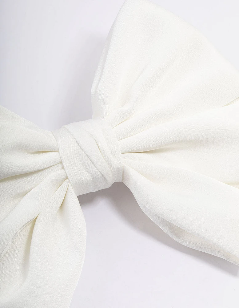 Fabric Pleated Bow Hair Clips