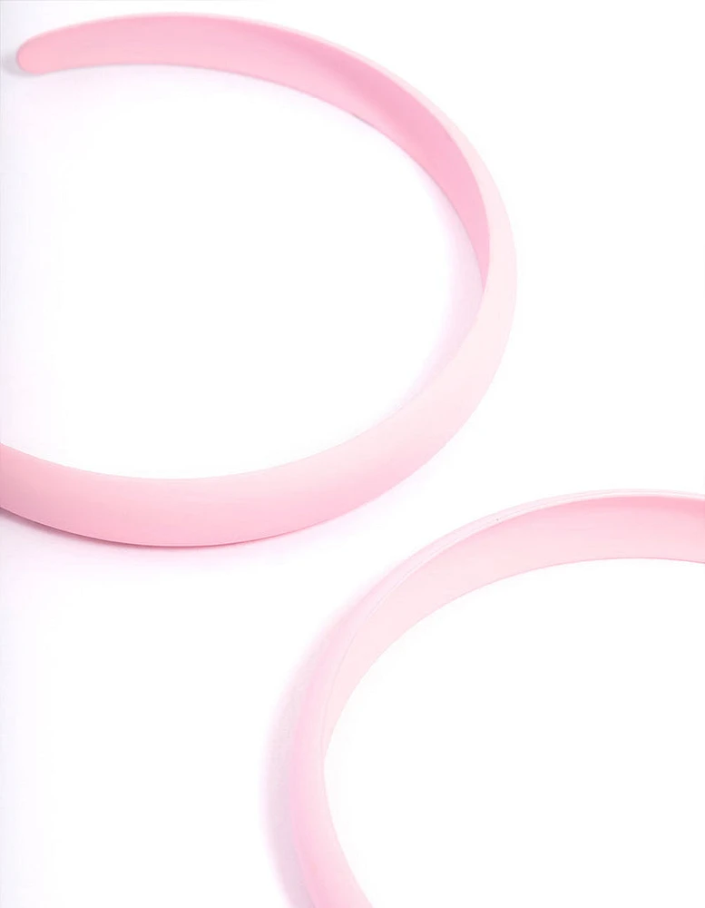 Pink Coated Rubber Hoop Earrings 60mm