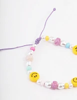 Bead Smiley Multi Bead Bracelet