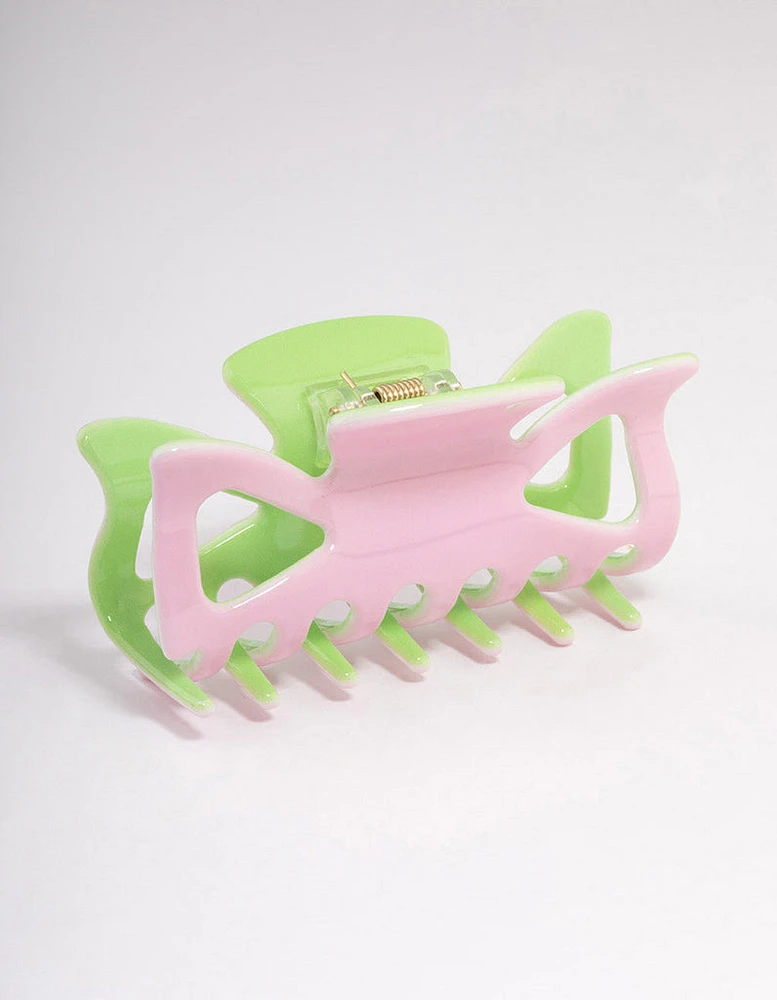 Plastic Contrast Coloured Claw Clip