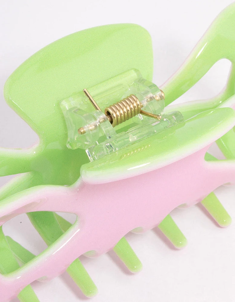 Plastic Contrast Coloured Claw Clip