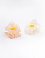 Acrylic Flower Claw Clip Pack
