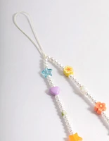 Pearl Multi Bead Phone Chain