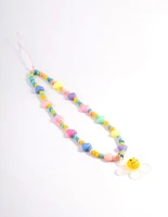 Small Flower Multi Bead Phone Charm