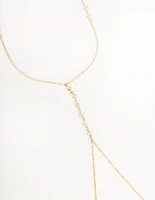 Gold Cubic Zirconia Centre Body Chain