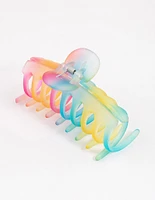 Kids Bright Rainbow Barrell Claw Clip