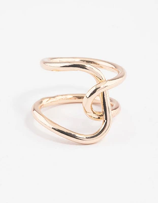 Gold Knotted Wrap Ring