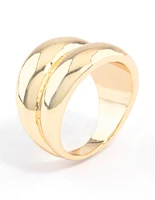 Gold Plated Double Band Ring