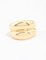 Gold Plated Double Band Ring