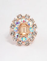 Rose Gold Luxe Crystal Ring