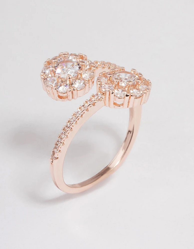 Rose Gold Round Double Wrap Ring