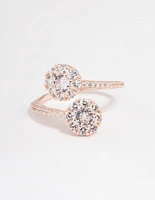 Rose Gold Round Double Wrap Ring