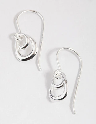 Sterling Silver Organic Drop Earrings